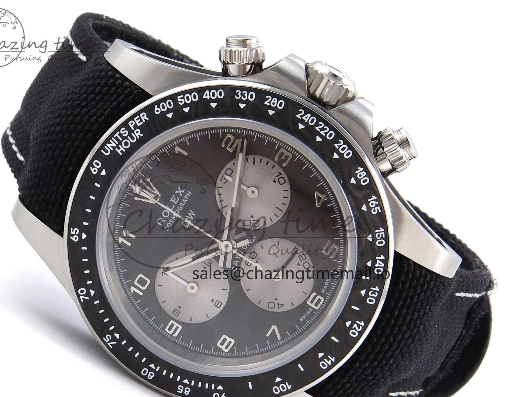 MiroTime 0321 Daytona EXCEPTIONAL-1 DIWF Best Edition Gray Dial on Black Nylon Strap SH Vibrant 1010